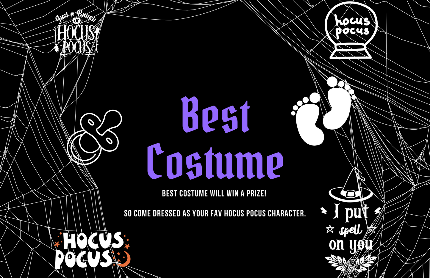 Halloween themed Baby Shower Invitation and Game/Contest Cards