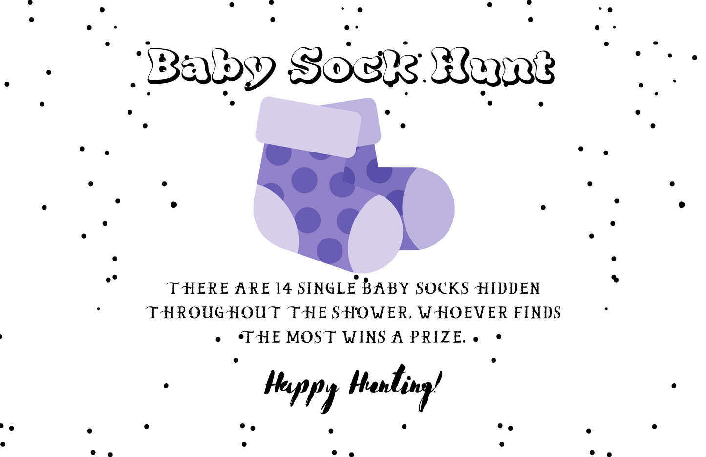 Halloween themed Baby Shower Invitation and Game/Contest Cards