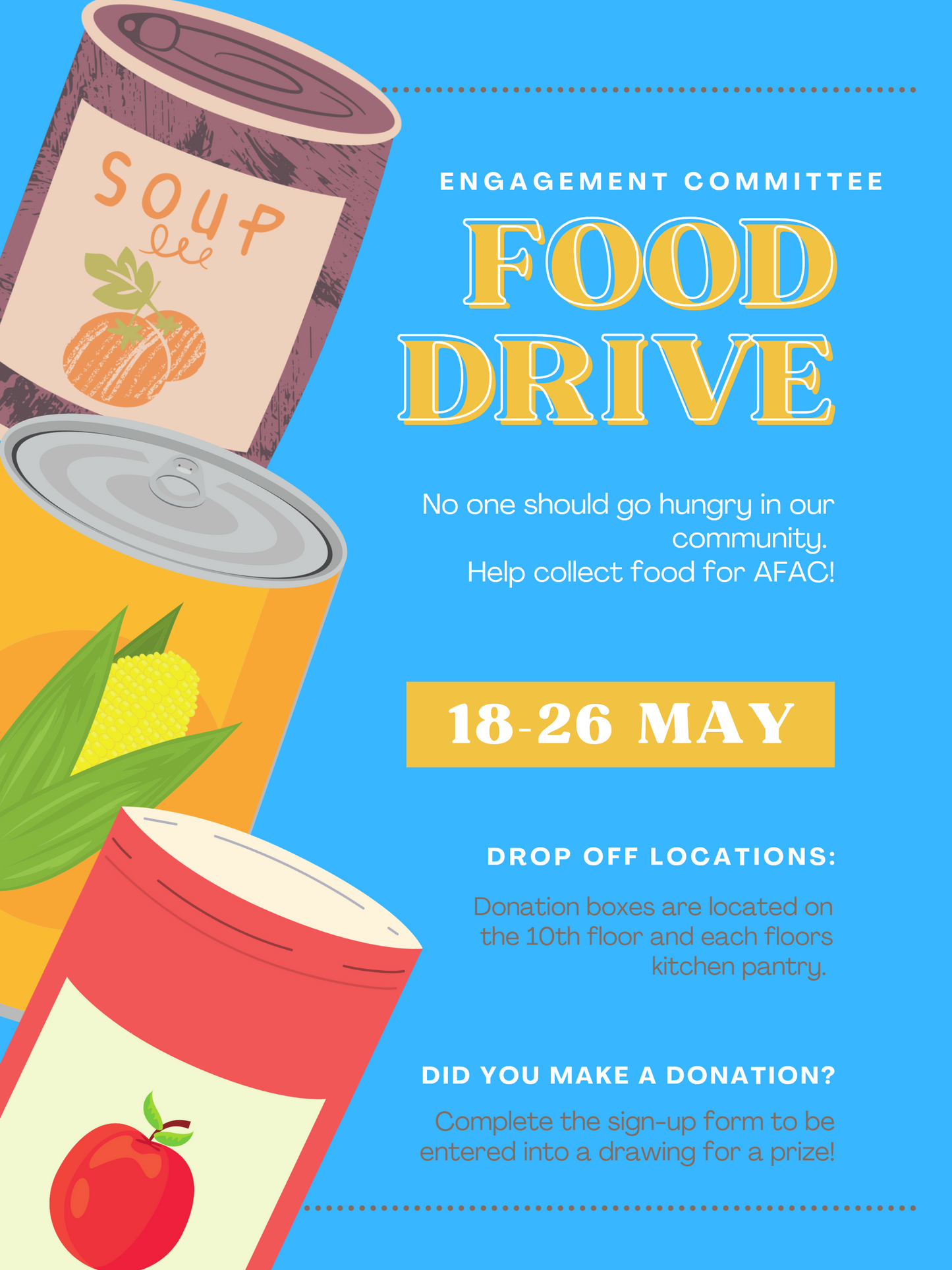Food Drive Poster template