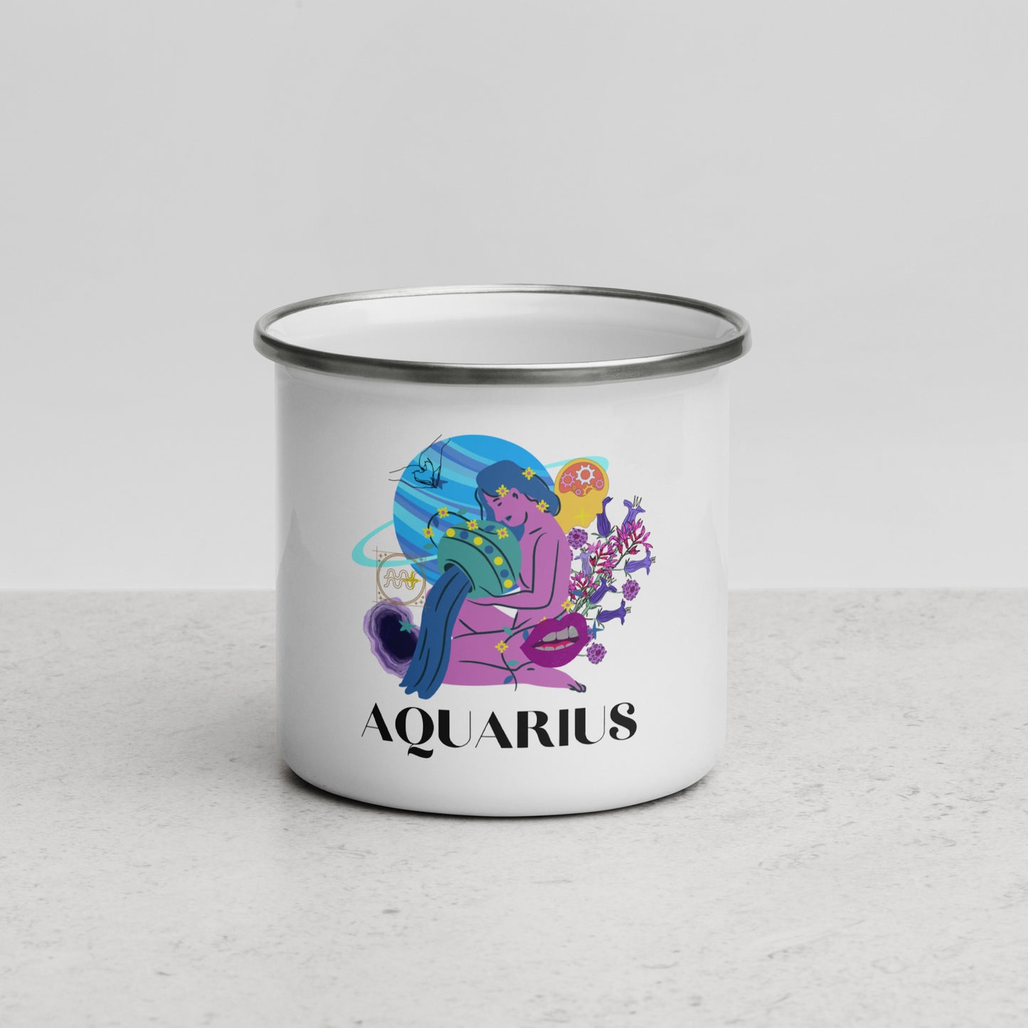 Aquarius Enamel Mug