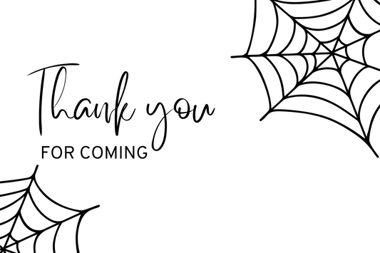 Halloween Thank you post card template